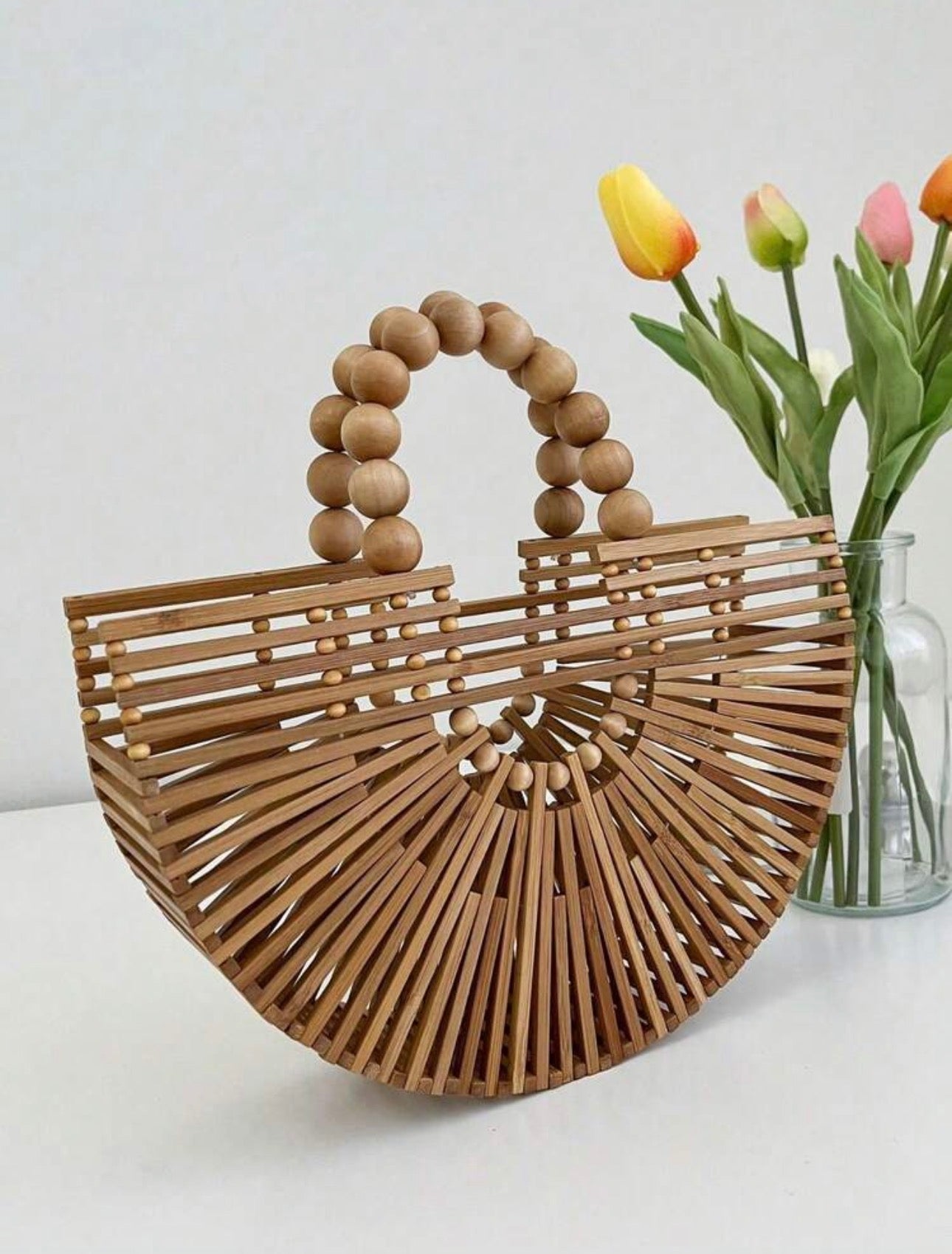 Bamboo Beaded Handbag