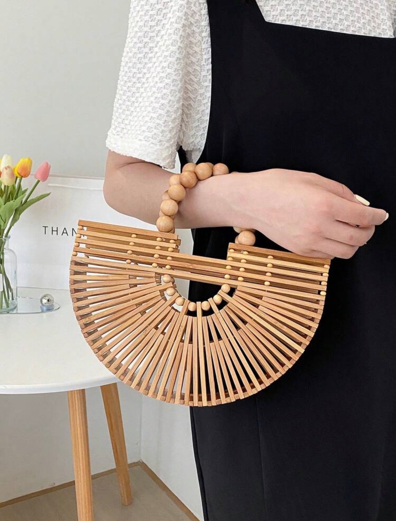 Bamboo Beaded Handbag