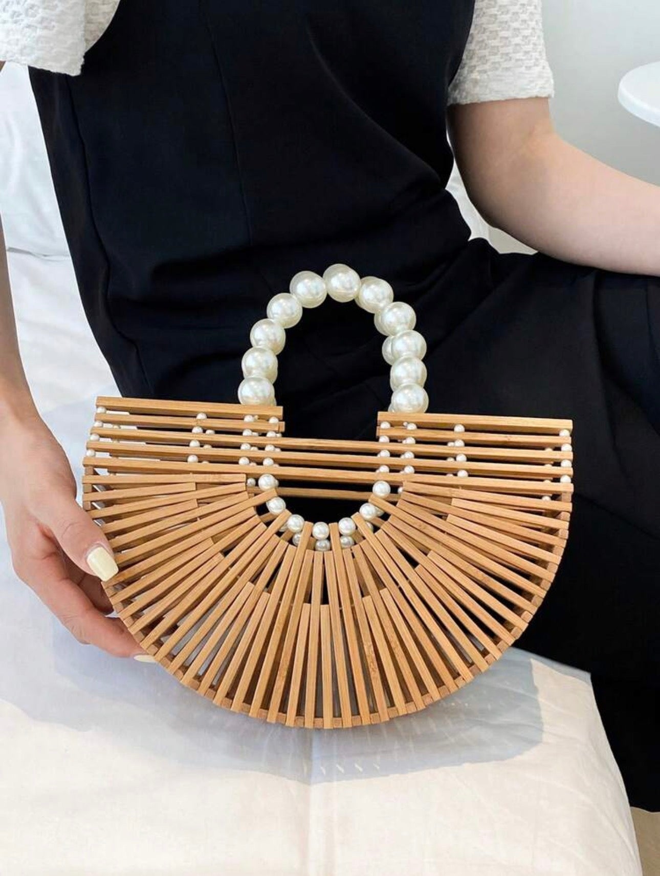 Bamboo Beaded Handbag