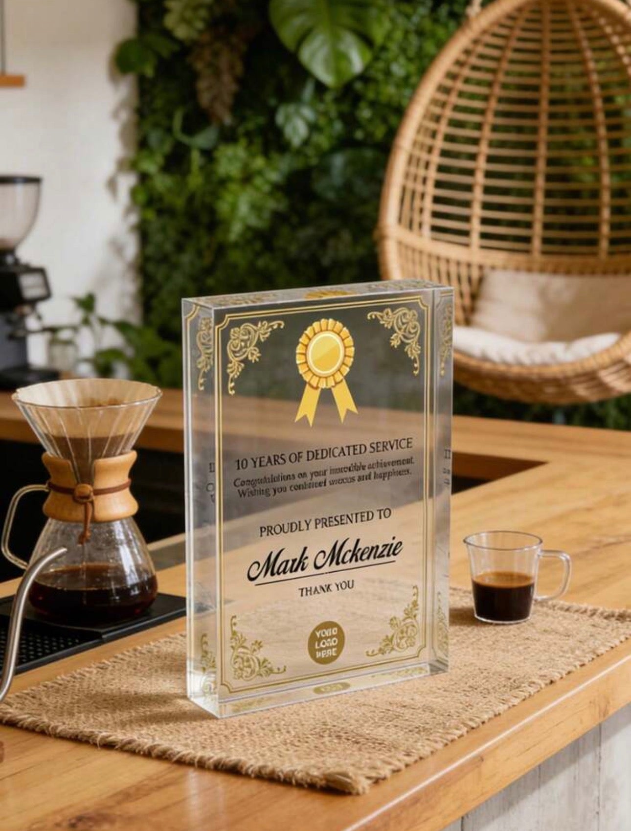 Acrylic plaque