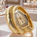 Fashion Women’s Gold Snake Wrap Bracelet Watch
