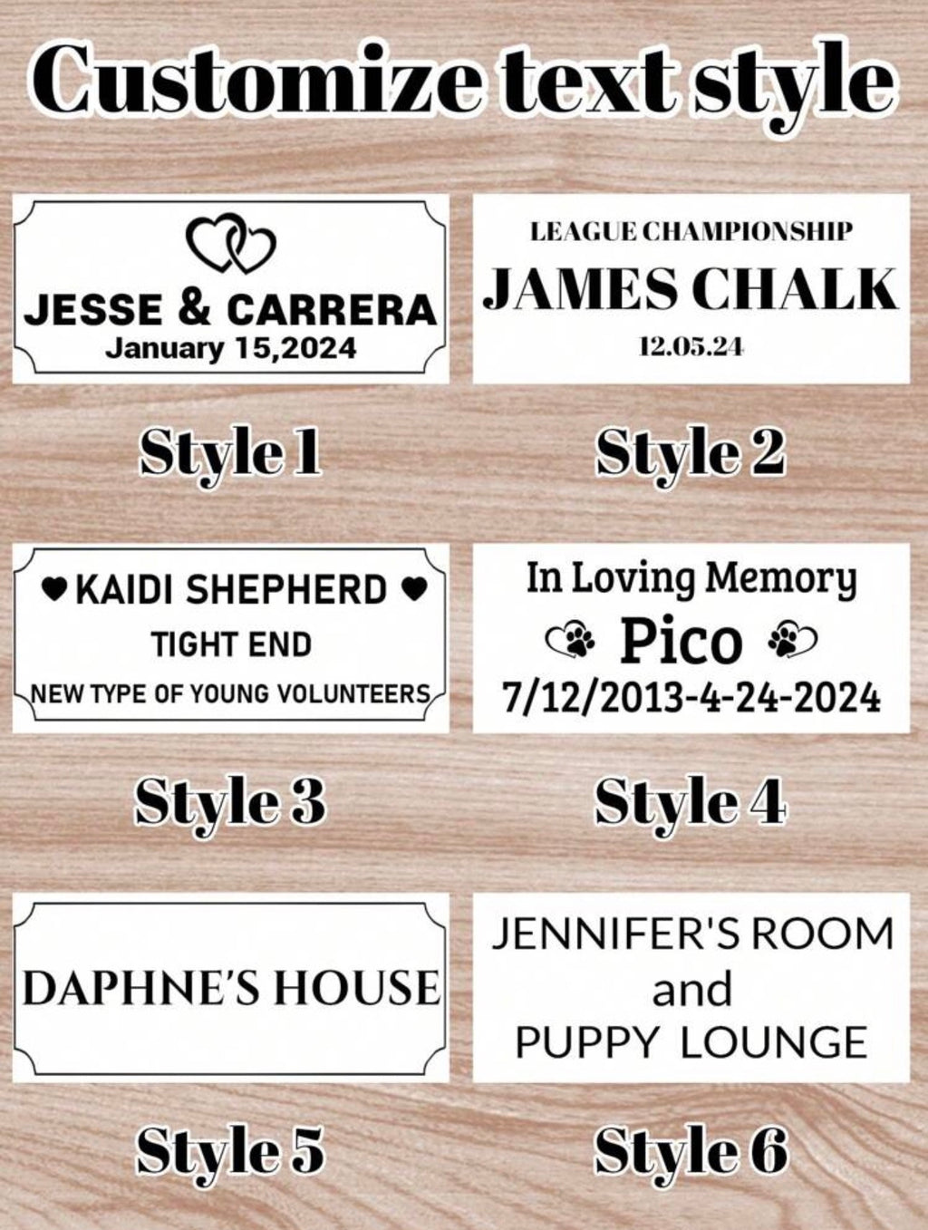 Personalized Stainless Steel Name Plate (3" W x 1" H)