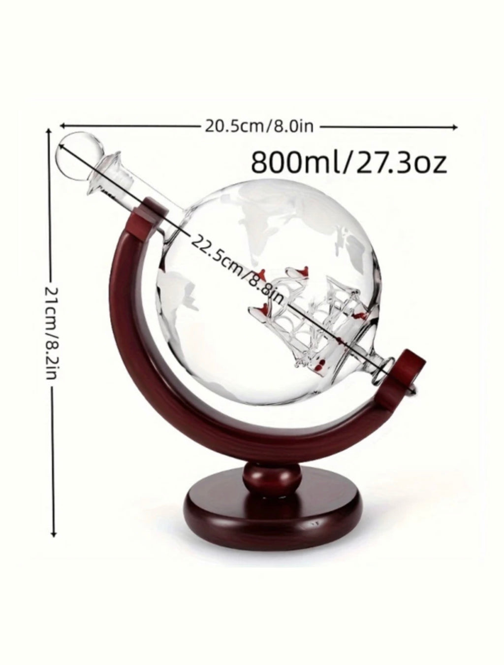 Whiskey Globe Decanter Set
