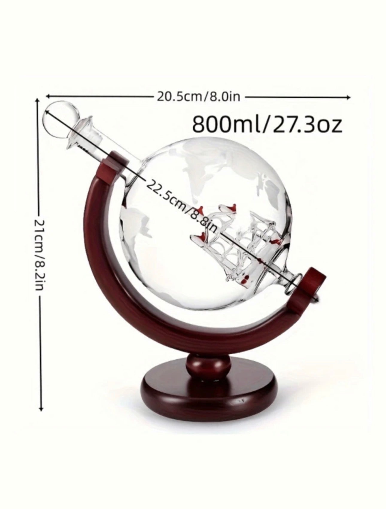 Whiskey Globe Decanter Set