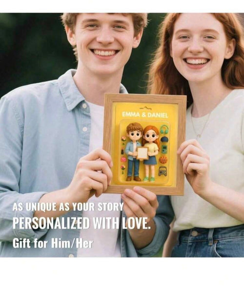1pc Custom Action Figure Cartoon Photo Frame – Personalized 2D Cartoon Poster & Photo Frame Gift