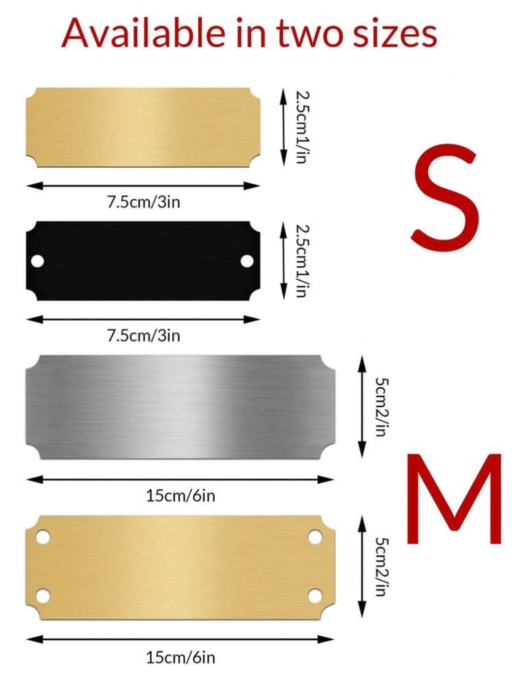Personalized Stainless Steel Name Plate (3" W x 1" H)
