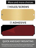 Personalized Stainless Steel Name Plate (3" W x 1" H)